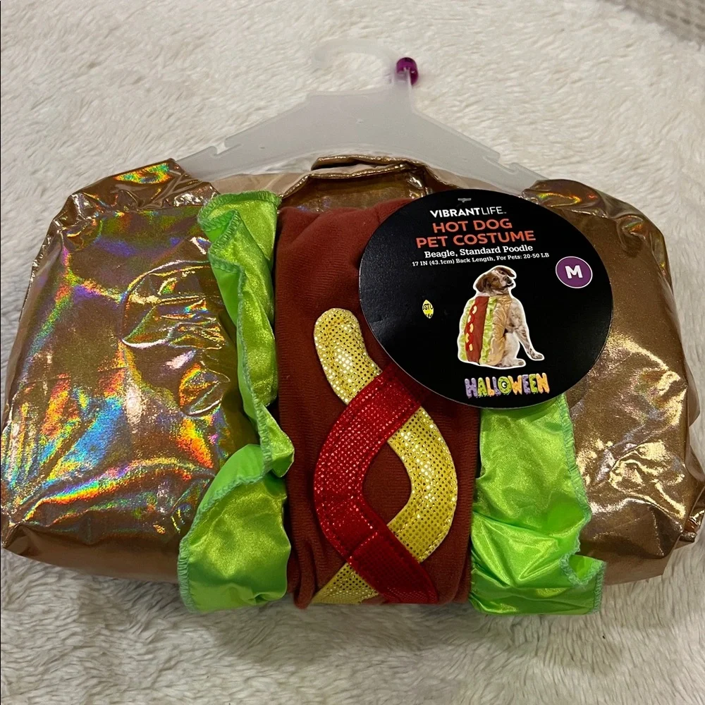 Lot 6 VibrantLife Halloween Hotdog Paw-Risian Pet Costume Medium Dog